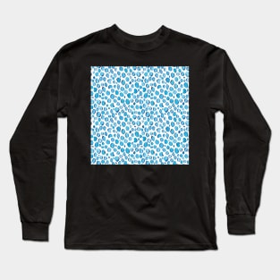 leopard cat – blue Long Sleeve T-Shirt